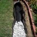 French drain installation in progress (step 2)